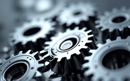 Interlocking gears symbolizing smooth operations.